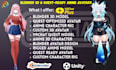 create blender 3d model, quest optimized avatar and anime character rig