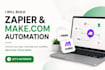 setup make com zapier auto workflow API integration webhooks
