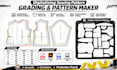 create sewing pattern grading, apparel pattern, size grading, PDF dxf