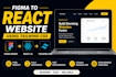 convert figma design to HTML CSS tailwind CSS javascript or react
