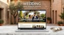 design a luxury editable canva wedding website with rsvp