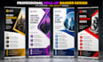 design professional roll up banner, pull up banner and standee