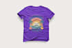 retro beach sunset typography t shirt design