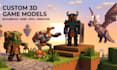 create custom minecraft blockbench model, mob, npc, and 3d animation