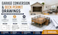 prepare garage conversion permit plans, deck permit drawings and structural plan