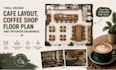 design cafe layout, coffee shop floor plan and interior drawings