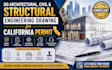 do architectural, civil and structural engineering drawing for california permit