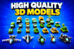 create optimised, high quality roblox 3d model and props