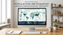 design population infographic maps and demographic reports