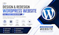 design redesign wordpress website, website development as a full stack developer