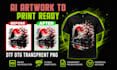 clean up ai generated t shirt design for dtf dtg and screen printing