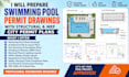 prepare swimming pool permit drawings with structural and mep city permit plans
