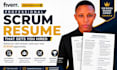 write a scrum master executive resume and CV from scratch