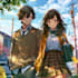 draw a anime couple character art anime