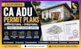 do ca adu permit plans with architectural and structural drawings mep design
