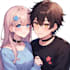 draw anime couple illustration
