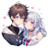 make a anime couple character art anime style