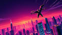 draw custom synthwave cyberpunk superhero illustrations and comic art