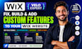 fix build custom feature to wix website wix velo coding API database wix expert
