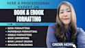 do book formatting kindle paperback formatting KDP publishing ebook conversion