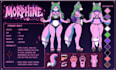 draw furry reference sheet for your character, furry, fursona