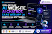 develop an ai website, ai chatbot, saas web app or custom ai website