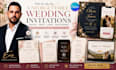 design digital luxury wedding save the date canva invitation card rsvp qr code