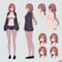 custom anime oc character reference sheet design