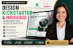 design high converting kickstart indiegogo campaign page layout graphics
