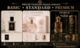 design luxury perfume bottle, label, box packaging, cap and collar