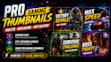 design professional gaming youtube thumbnails