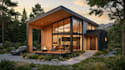 design modern 3d tiny house, container home, cabana home, small house, 3d render
