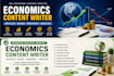 write economics articles, blogs and research content