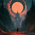 create dark fantasy art illustration for albums cover