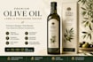 design premium olive oil label, bottle label and supplement packaging design