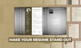 create a proffesional, ats friendly resume for your job search