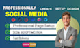 create all social media accounts professionally and set up business pages