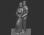 construct 3d couple statue,personalized bobblehead,watertight mesh,stl printing