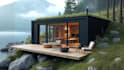 create modern tiny house cabin and small house 3d design