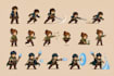 do custom pixel art characters and sprite sheets for indie, rpg and mobile games