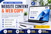 write professional website content and web copy
