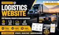 design wordpress logistics website for trucking freight cargo website
