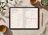 design a custom aesthetic hyperlinked digital planner for goodnotes