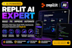 build replit ai app, replit website, fix bugs and debug