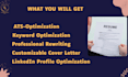 write an ats optimized resume CV cover letter