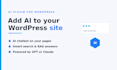develop a custom wordpress plugin, with API or ai integration