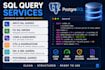 write fix and optimize sql and postgresql queries
