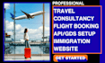 design travel consultant website flight booking immigration website