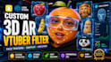 create custom 3d ar vtuber filter with face tracking for snapchat lens studio