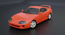 develop optimized 3d game ready cars for unity, toyota supra mk4 render, jdm car